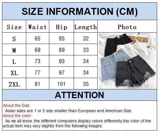 Y2K High Waist Ripped Denim Shorts