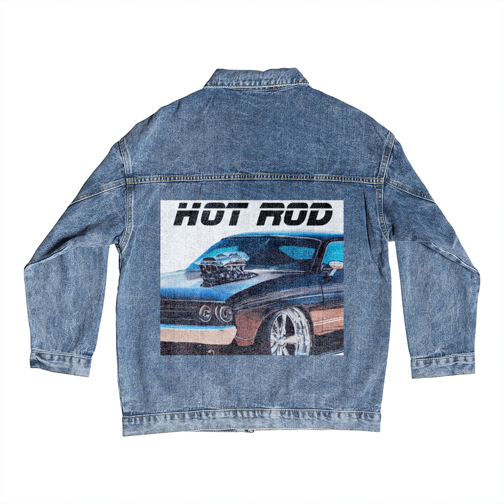 Hot Rod Muscle Car Men's DTG Denim Jacket